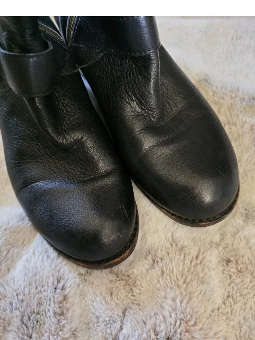 Vince Camuto  Winchell Women's Black & Gold Leather Boots US Size 7 1/2 M